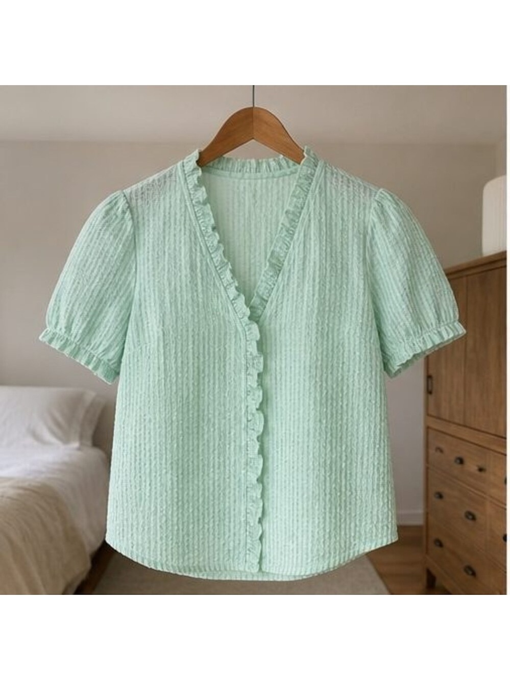 Mauve Ruffle Blouse - Picture 1 of 6